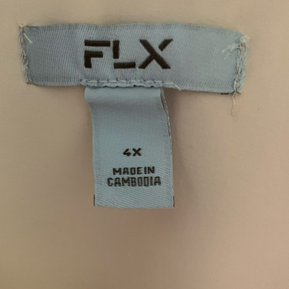 FLX Tank NWT Women's Size 4x Sand Dollar Gym Top Waist Drawstring Sleeveless - Picture 3 of 7